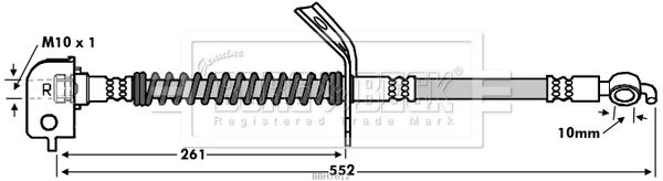 BORG & BECK stabdžių žarnelė BBH7612